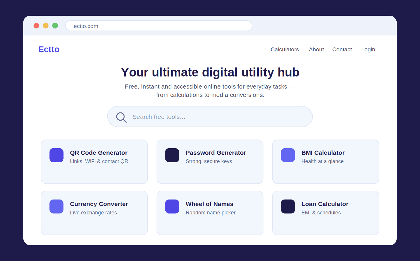 Ectto application screenshot