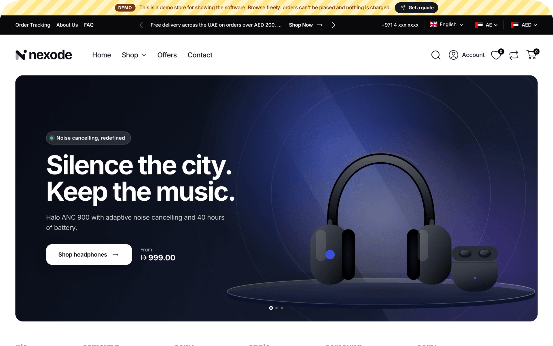 لقطة شاشة لموقع Nexode