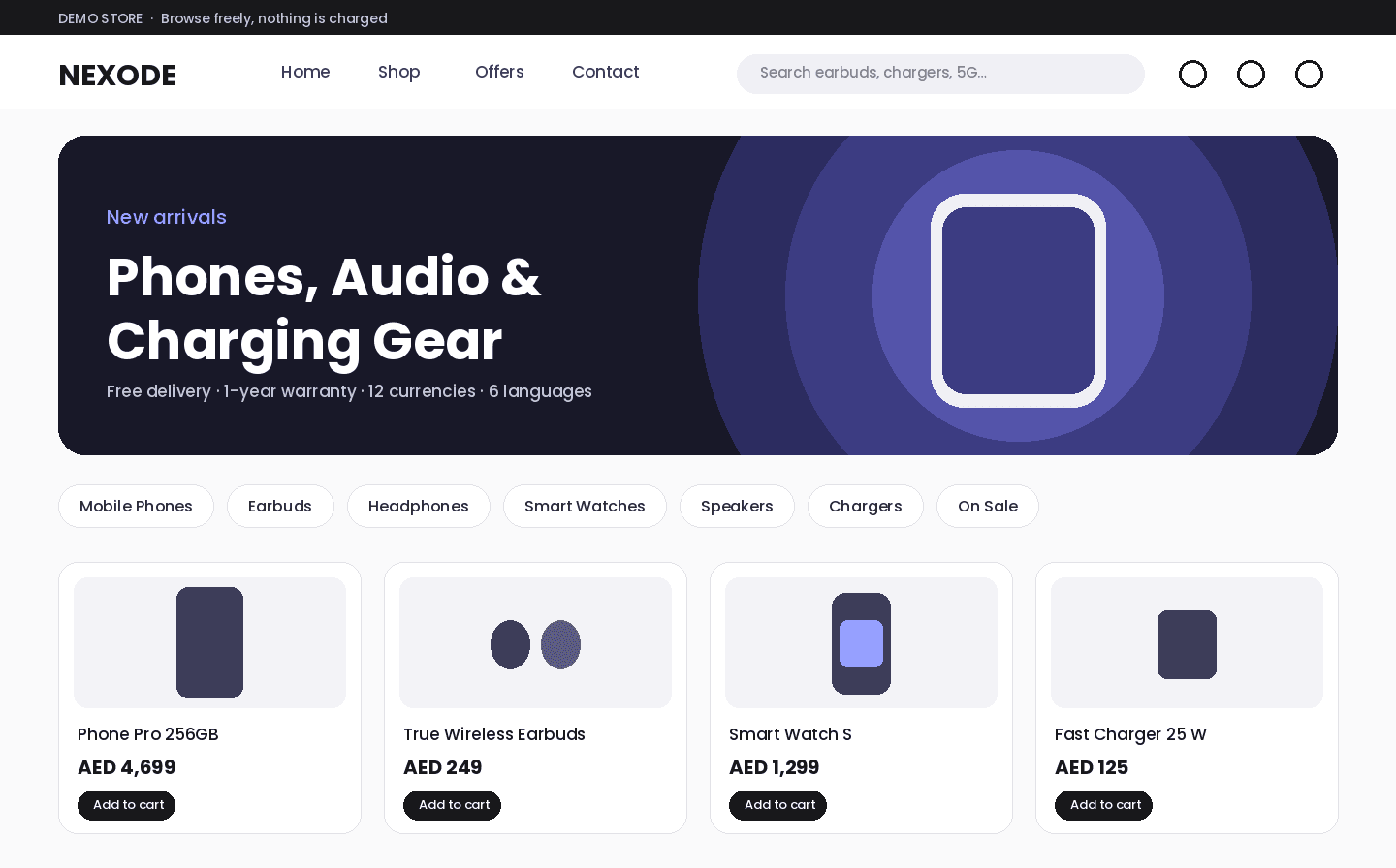 Nexode application screenshot